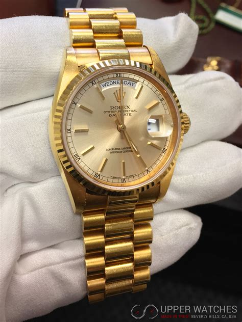 18k gold rolex presidential.